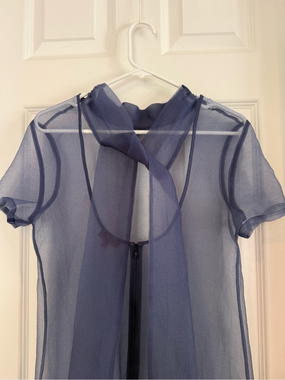 Staud Calluna Organza Gown Size S Navy Blue - Picture 5 of 14